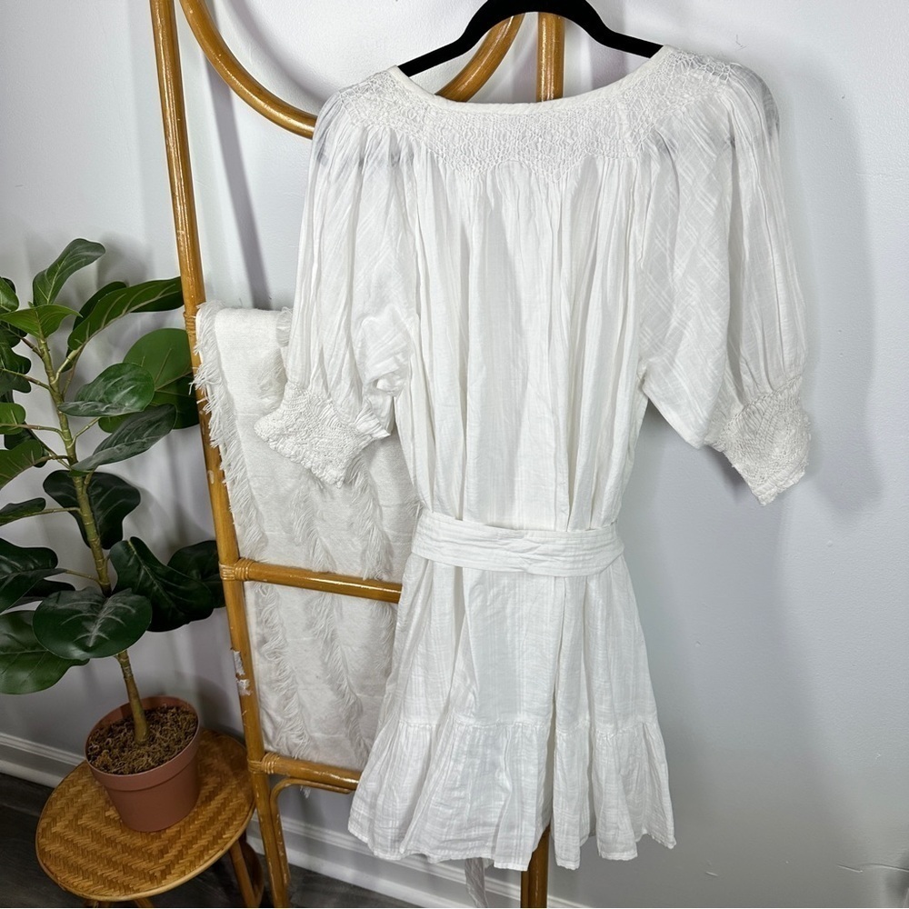 Cleobella White Ada Mini Dress sz L - Picture 3 of 8